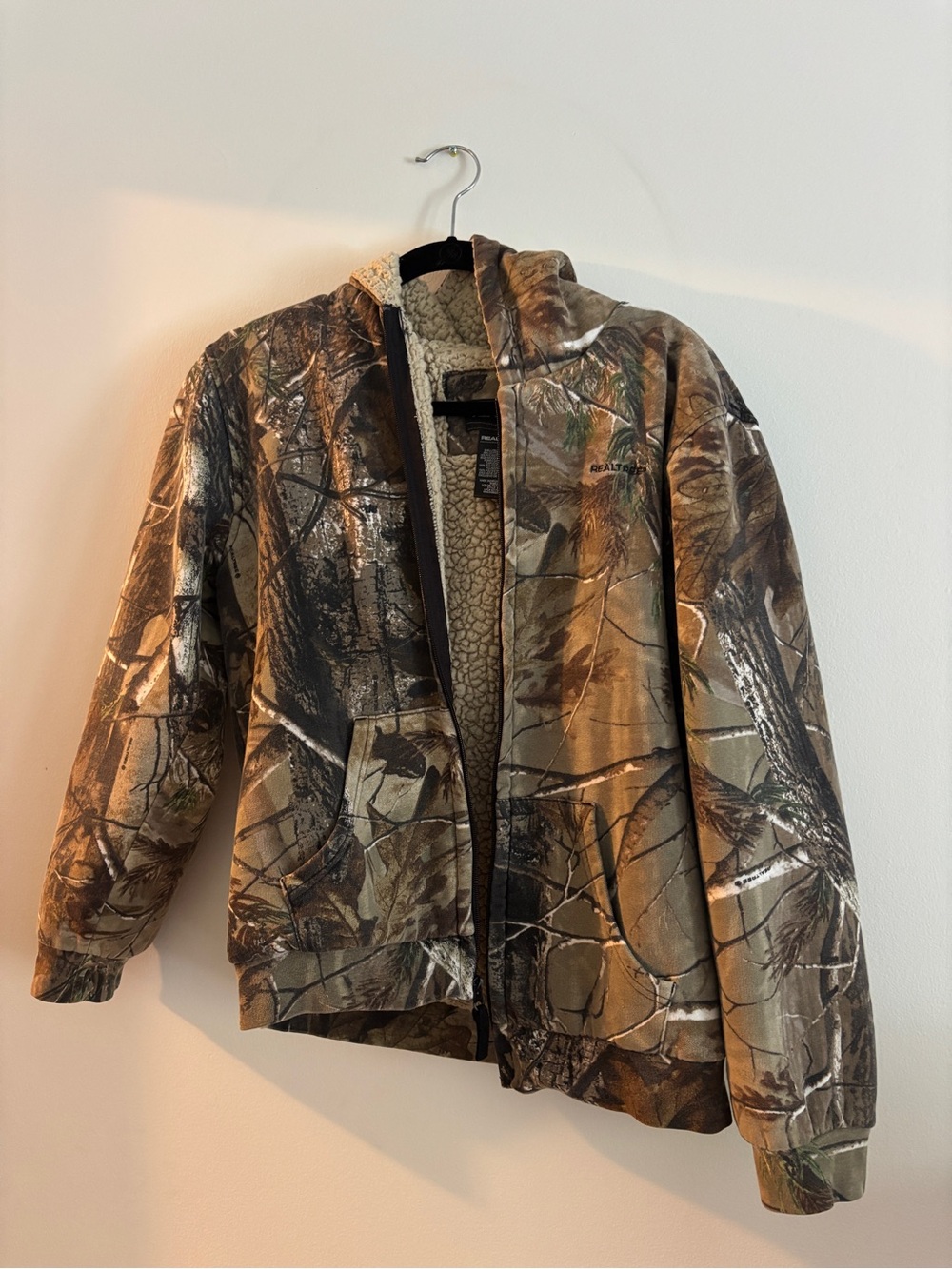 Women's Camo Sherpa-Lined Hooded Jacket